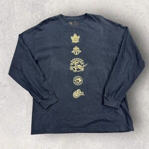 OVO x Toronto Raptors T-Shirt Drake Night Long Sleeve Men's Large Black Crewneck